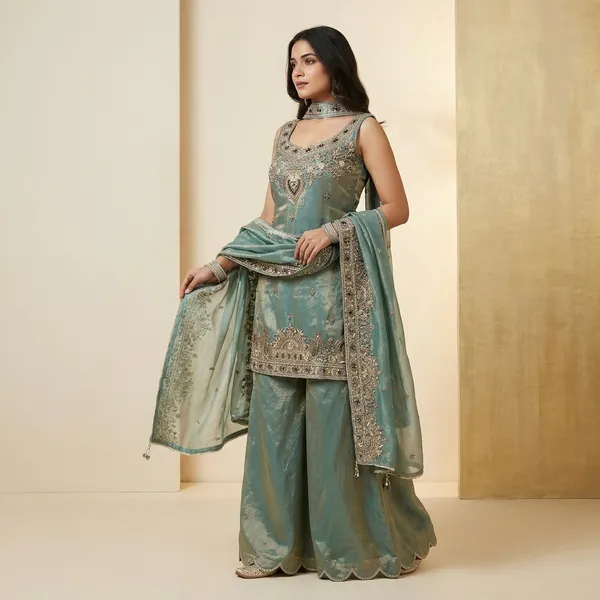 Sunehri_Aura_Elegant_Designer_Sharara_Set_For_Festive_Glamour_Teal_Green