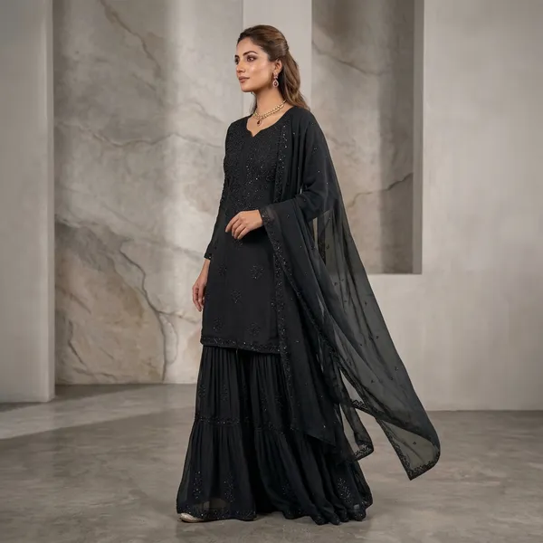 Designer_Sequence_Embroidered_Sarara_Set_Black