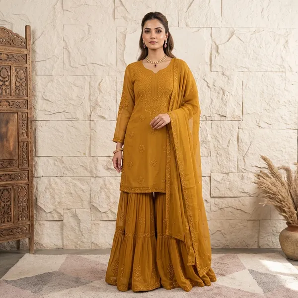 Designer_Sequence_Embroidered_Sarara_Set_Yellow