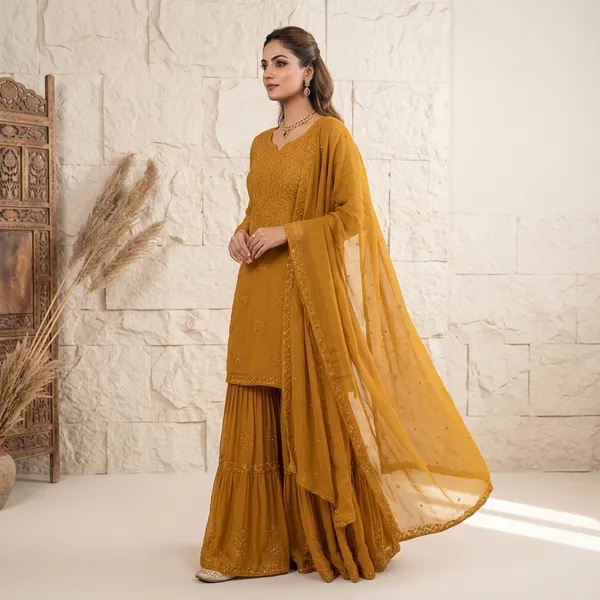 Designer_Sequence_Embroidered_Sarara_Set_Yellow