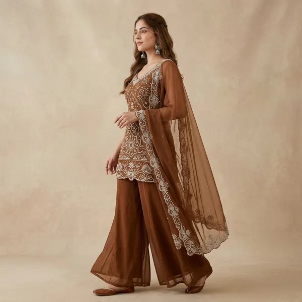 Designer_3_Piece_Party_Wear_Suit_Collection_Brown