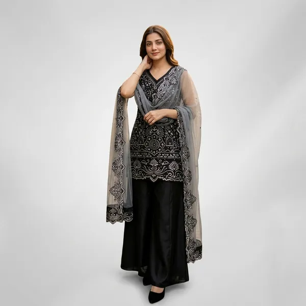 Designer_3_Piece_Party_Wear_Suit_Collection_Black