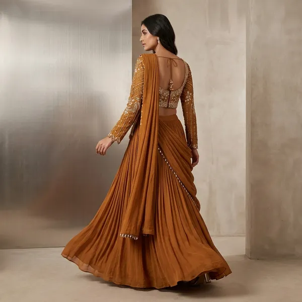 Designer_Fully_Stitched_Rangoli_Silk_Lehenga_Choli_Set_Brown
