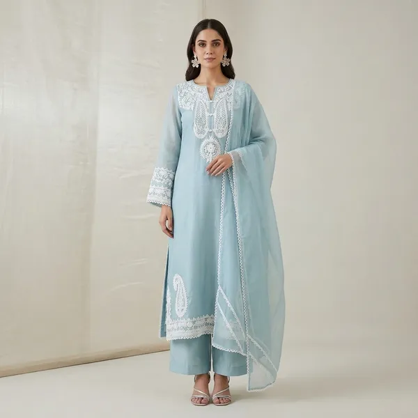 Designer_Soft_Nylon_Organza_Silk_Top_Palazzo_Set_Sky_Blue