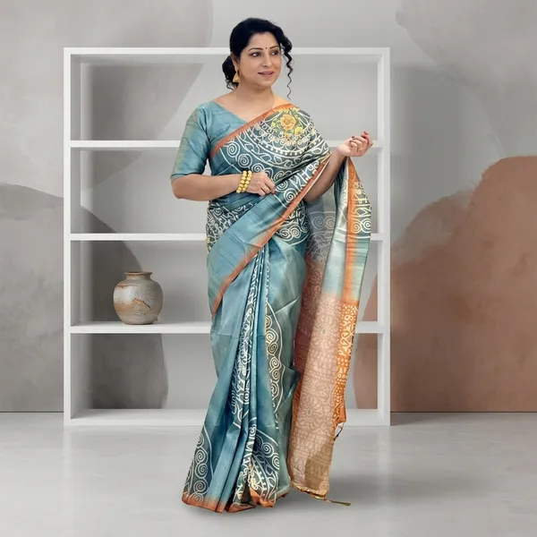 Elegant_Soft_Tussar_Silk_Saree_Gray