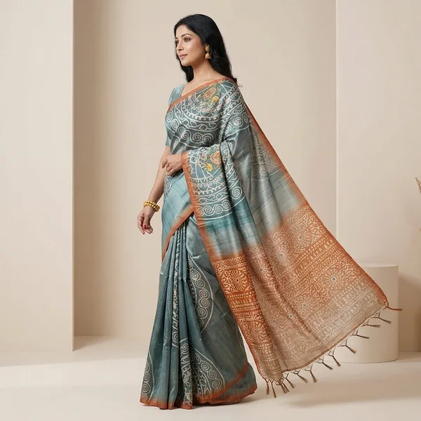 Elegant_Soft_Tussar_Silk_Saree_Gray