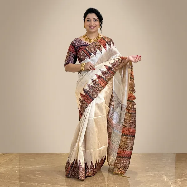 Timeless_Tussar_Silk_Elegance_Orange