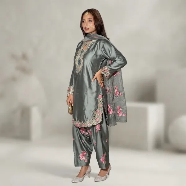 Japan_Inspired_Satin_Farshi_Party_Set_Festive_Fashionable_Grey