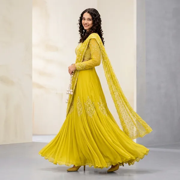 Trending_Designer_Lehenga_Choli_With_Attached_Pallu_Yellow