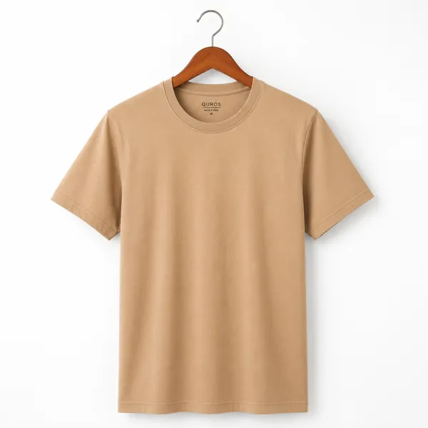 Beige_Cotton_Regular_Fit_Round_Neck_T_Shirt_For_Men