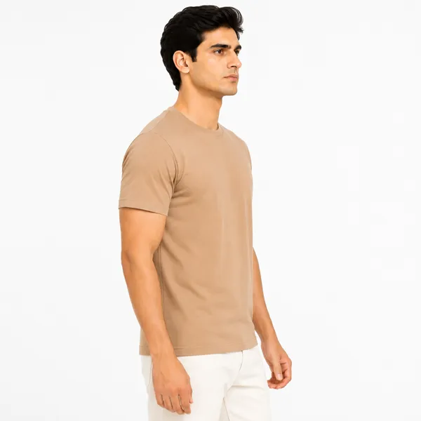 Beige_Cotton_Regular_Fit_Round_Neck_T_Shirt_For_Men