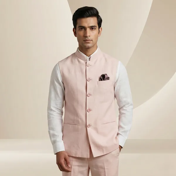 Ivory_Linen_Sleeveless_Nehru_Jacket_For_Men