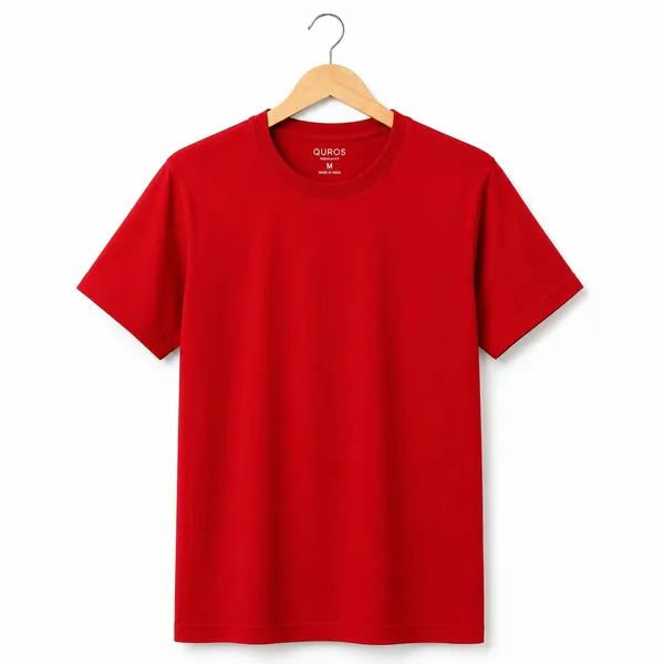 Red_Cotton_Regular_Fit_Crew_Neck_T_Shirt_For_Men