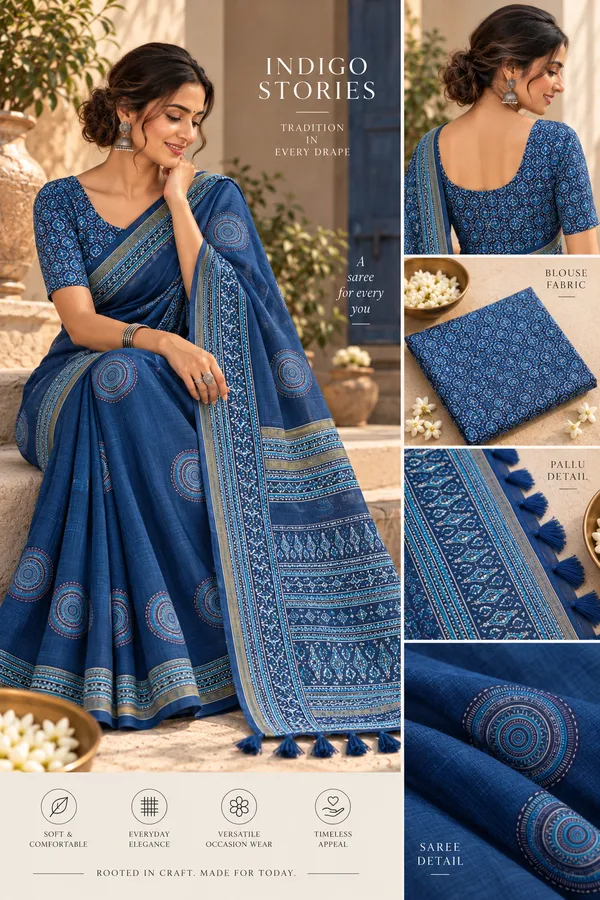 Indigo_Heritage_Mandala_Cotton_Saree