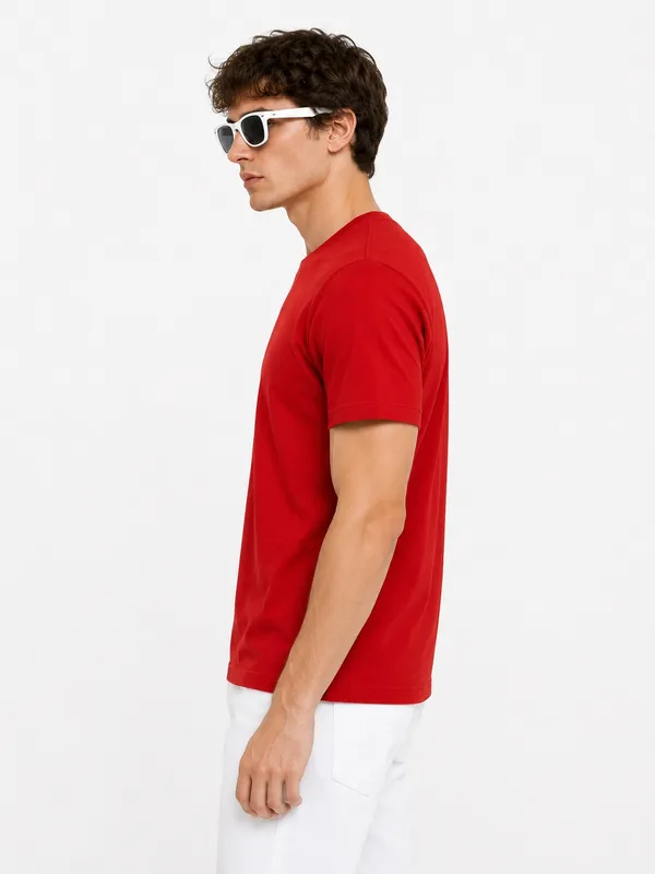 Red_Cotton_Regular_Fit_Crew_Neck_T_Shirt_For_Men