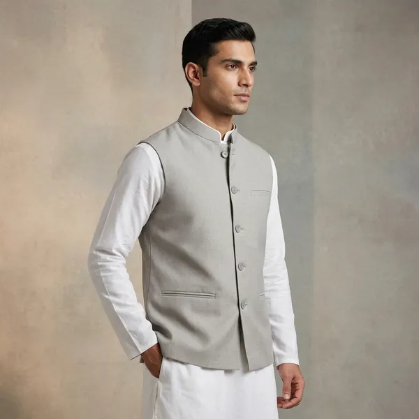Grey_Cotton_Sleeveless_Nehru_Jacket_For_Men