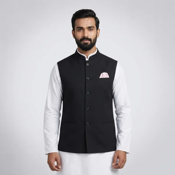Black_Cotton_Sleeveless_Nehru_Jacket_For_Men