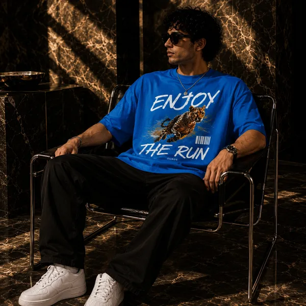 Cobalt_Blue_Cheetah_Oversized_Drop-Shoulder_Tee__Premium_Cotton_|_Enjoy_The_Run_|_QUROS