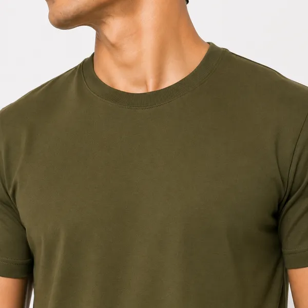 Olive_Green_Cotton_Regular_Fit_Crew_Neck_T_Shirt_For_Men