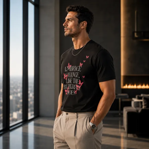 QUROS_Butterfly_'Embrace_Change'_TShrit–_240_GSM_French_Terry_Pure_Cotton