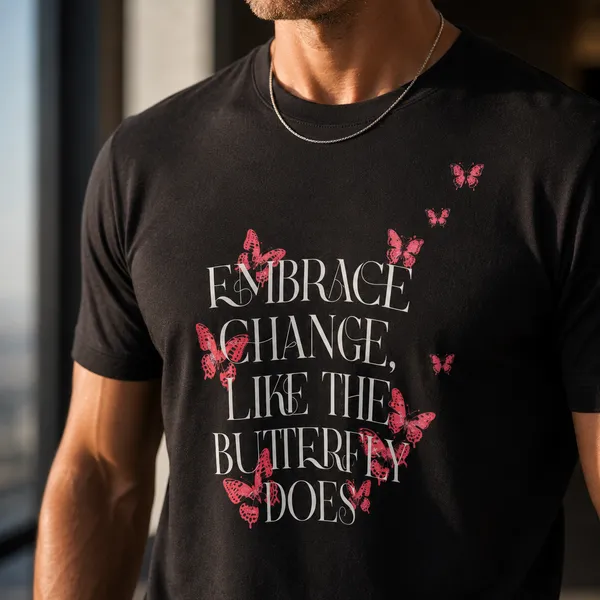 QUROS_Butterfly_'Embrace_Change'_TShrit–_240_GSM_French_Terry_Pure_Cotton