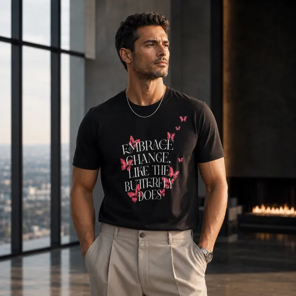 QUROS_Butterfly_'Embrace_Change'_TShrit–_240_GSM_French_Terry_Pure_Cotton