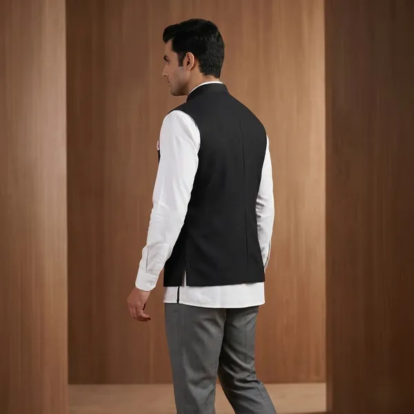 Black_Cotton_Sleeveless_Nehru_Jacket_For_Men