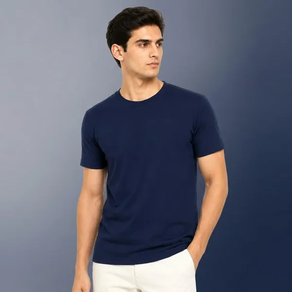 Navy_Blue_Cotton_Regular_Fit_Crew_Neck_T_Shirt_For_Men