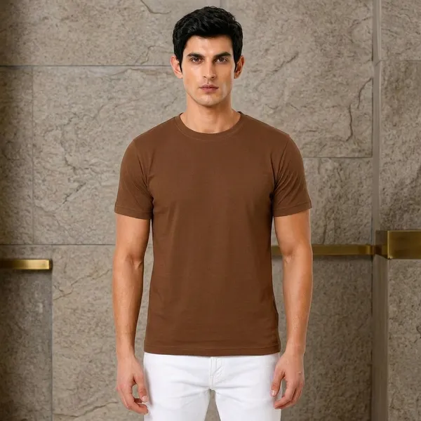 Earthy_Tones_Cotton_T_Shirt_Duo_Olive_Green_And_Coffee_Brown