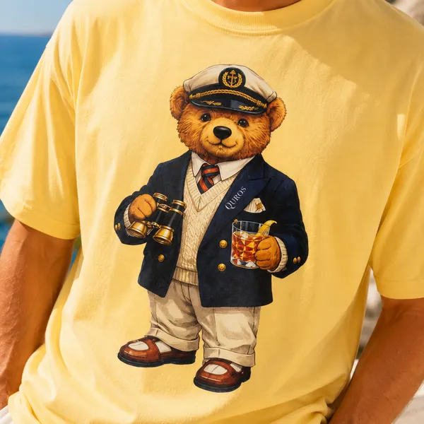 QUROS_Harbor_Captain_Oversized_T-Shirt_for_Men__Heavyweight_100%_Cotton_Drop_Shoulder_Tee_�_Pastel_Yellow