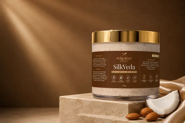 SilkVeda_Coconut_Almond_Hair_Mask_With_Sheabutter_&_Sweet_Almond_Oil