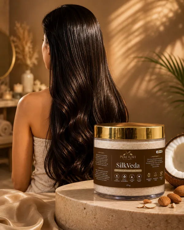 SilkVeda_Coconut_Almond_Hair_Mask_With_Sheabutter_&_Sweet_Almond_Oil