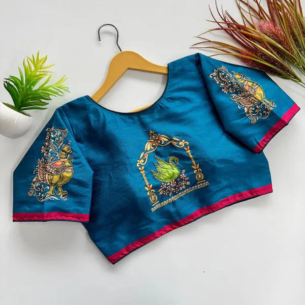 Artisan_Handcrafted_Peacock_And_Swan_Blouse