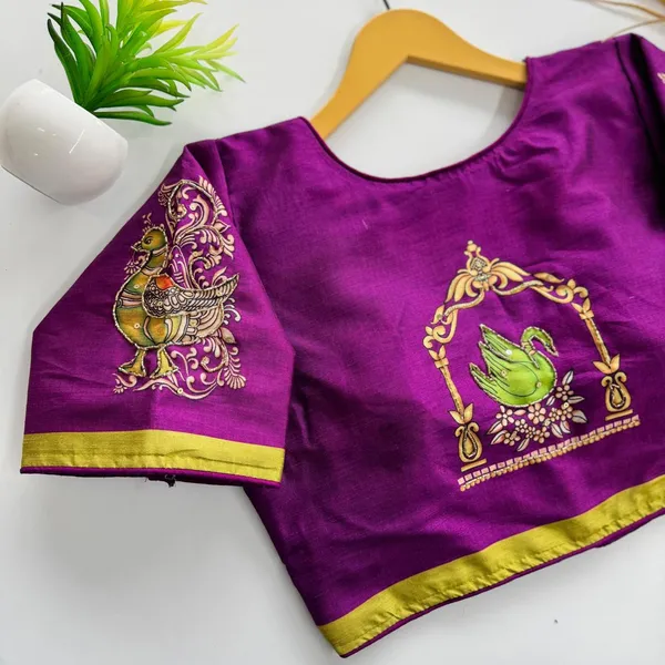 Artisan_Handcrafted_Peacock_And_Swan_Blouse