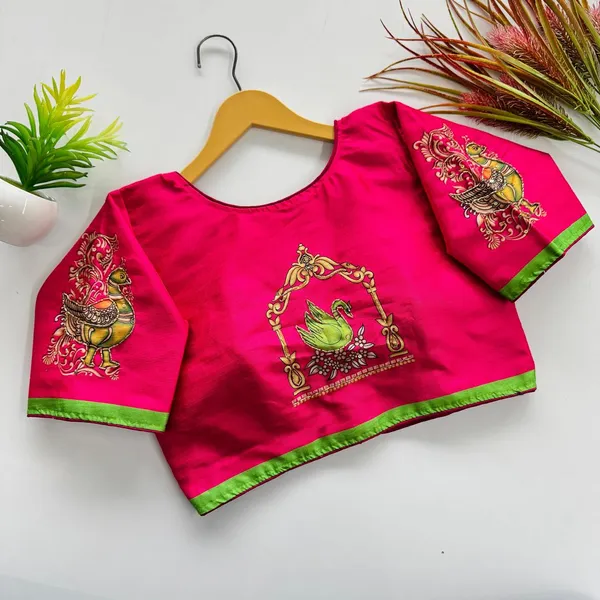 Artisan_Handcrafted_Peacock_And_Swan_Blouse