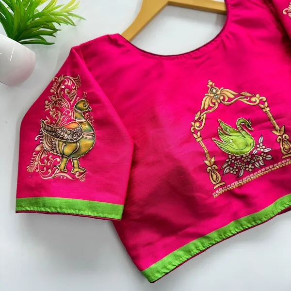 Artisan_Handcrafted_Peacock_And_Swan_Blouse