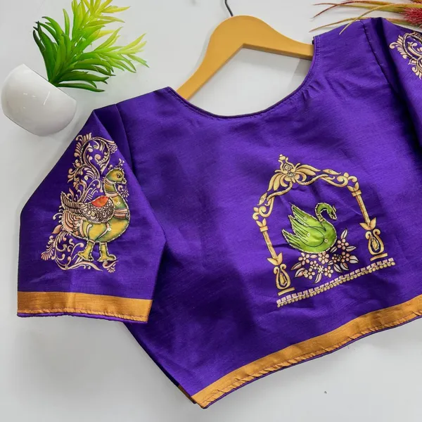 Artisan_Handcrafted_Peacock_And_Swan_Blouse