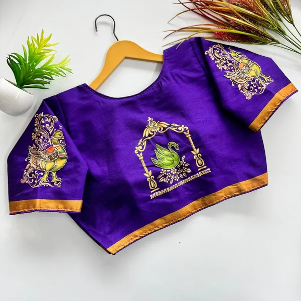 Artisan_Handcrafted_Peacock_And_Swan_Blouse