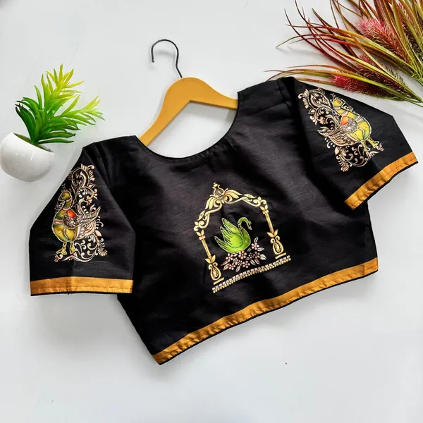 Artisan_Handcrafted_Peacock_And_Swan_Blouse