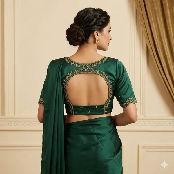 Designer_Haka_Silk_Blouse_With_Scalloped_Sleeves_And_Cut_Out_Back_Bridal_Collection