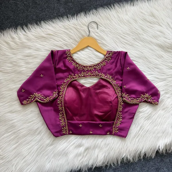 Designer_Haka_Silk_Blouse_With_Scalloped_Sleeves_And_Cut_Out_Back_Bridal_Collection