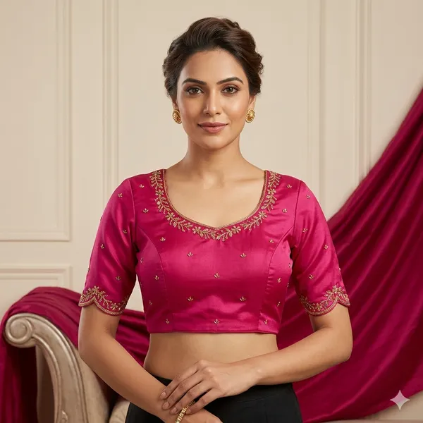 Designer_Haka_Silk_Blouse_With_Scalloped_Sleeves_And_Cut_Out_Back_Bridal_Collection