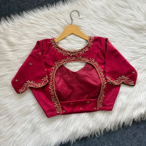 Designer_Haka_Silk_Blouse_With_Scalloped_Sleeves_And_Cut_Out_Back_Bridal_Collection
