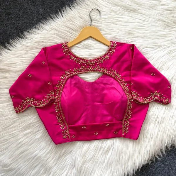 Designer_Haka_Silk_Blouse_With_Scalloped_Sleeves_And_Cut_Out_Back_Bridal_Collection