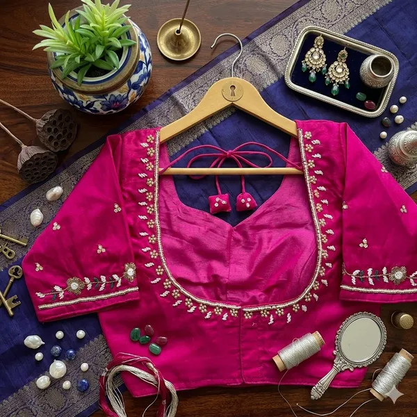 Designer_Haka_Silk_Handwork_Blouse_Wedding_Special_Collection