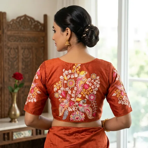 Designer_Kalamkari_Silk_Blouses_Hand_Painted_Bridal_Saree_Blouses