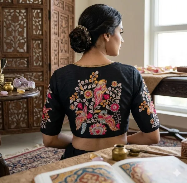 Designer_Kalamkari_Silk_Blouses_Hand_Painted_Bridal_Saree_Blouses