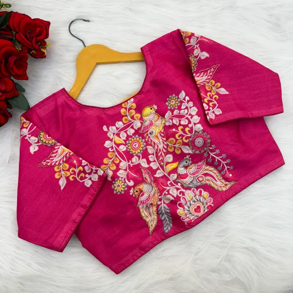 Designer_Kalamkari_Silk_Blouses_Hand_Painted_Bridal_Saree_Blouses