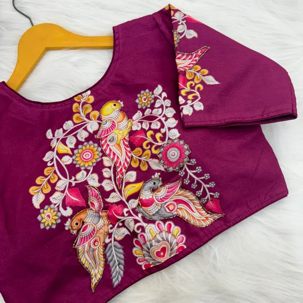Designer_Kalamkari_Silk_Blouses_Hand_Painted_Bridal_Saree_Blouses