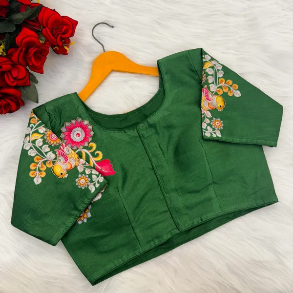 Designer_Kalamkari_Silk_Blouses_Hand_Painted_Bridal_Saree_Blouses